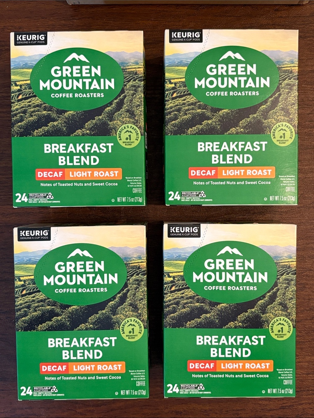 Green Mountain 96 count Breakfast Blend Decaf Light Roast K-Cups